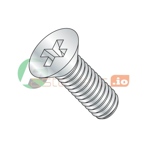Newport Fasteners M5-0.80 x 6 mm Phillips Flat Machine Screw, Zinc Plated Steel, 2000 PK 474246 - main
